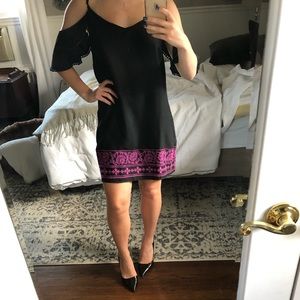 Black and pink cocktail dress